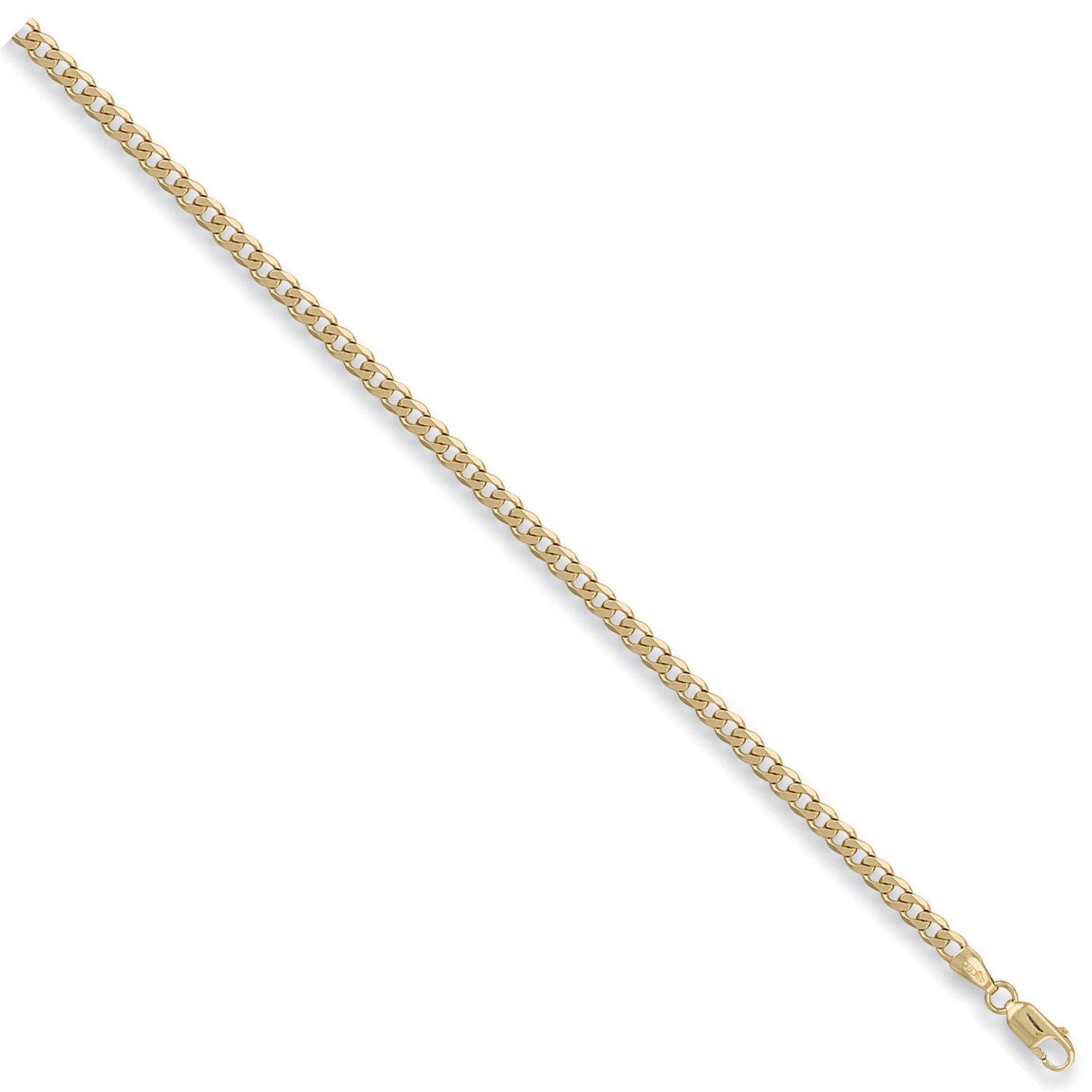 Yellow Gold 4mm Curb Chain - Fine Necklace - Certified Authentic - Swiss Made - UK Stock – Luxury Jewellery by Imperia